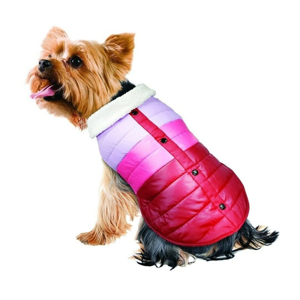Dog Jacket New Small Trucker Retro Style Color block Puffer